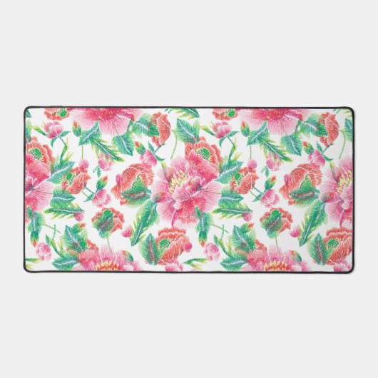 Élégant Fille Lumineuse Motif Fleurs Roses (Recto)