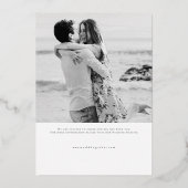 Élégant film moderne Mariage Enregistrer les carte (Verso)