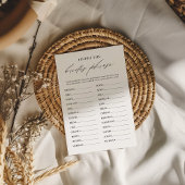 Elegant Finish the Bride's Phrase Bridal Game Kaar Kaart