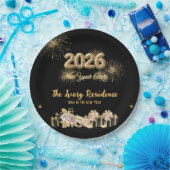 Elegant Fireworks New Year Papieren Bordje (Feest)