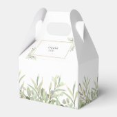 Elegant First Heilige Communie Greenery Bedankdoosjes (Achterkant)