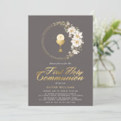 Elegant First Heilige Communie  Kaart (Staand voorkant)