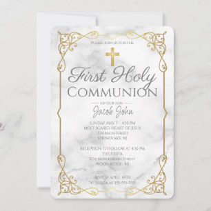 Elegant First Heilige Communie Kaart