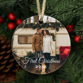 Elegant First Kerstfoto Keepomwille Ornament