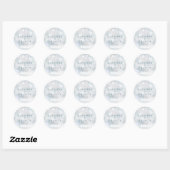 Elegant First Snowflakes Winter Wedding Ronde Sticker (Vel)