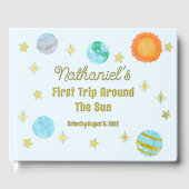 Elegant First Trip Around The Sun Boy's Birthday Gastenboek (Voorkant)