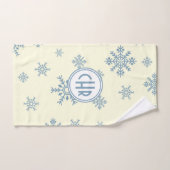 Élégant Flakes Bleus en Arrière - plan blanc (Serviette à main)