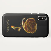 Elegant Flame Golden Roos Case-Mate iPhone Case (Achterkant (horizontaal))