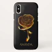Elegant Flame Golden Roos Case-Mate iPhone Case (Achterkant)