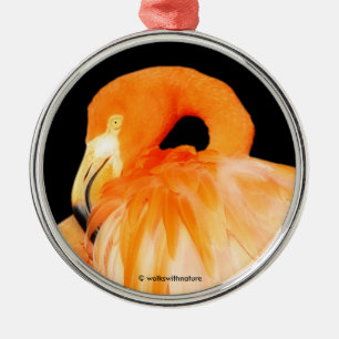 Elegant Flamingo in de zomerzon Metalen Ornament