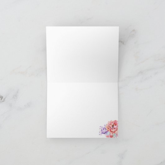 Elegant Flamingo Note Card Bedankkaart (Binnen)