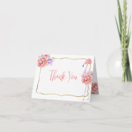 Elegant Flamingo Note Card Bedankkaart
