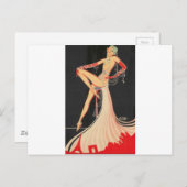 Elegant Flapper Briefkaart (Voorkant / Achterkant)