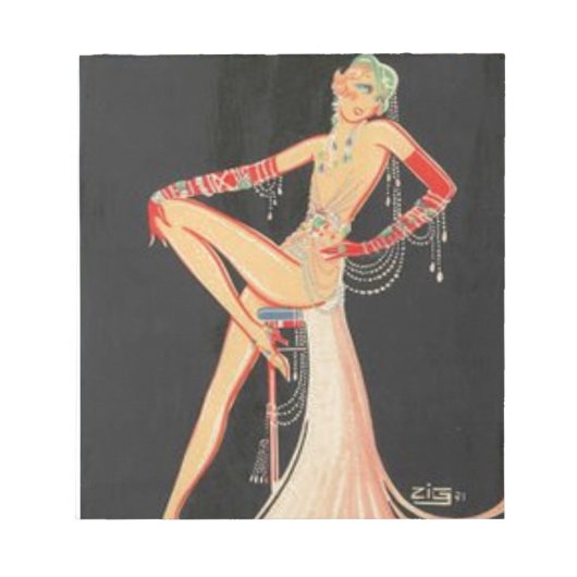 Elegant Flapper Notitieblok (Voorkant)