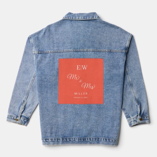 Élégant Flare simple au néon avec Mariage Monogram (Verso)