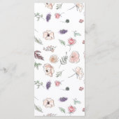 Elegant Flat Modern Botanical Green Weddin Menu (Achterkant)