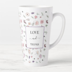 Elegant Flat Modern Botanische Groene Bedankt Latte Mok