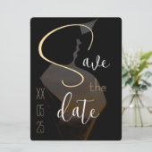 Elegant Flat Save the Date Kaart (Staand voorkant)