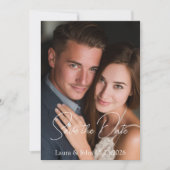 Elegant Flat Save the Date Wedding Invitation (Devant)
