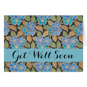 Élégant Fleur Bleu Périwinkle Floral Classic