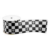 Elegant Fleur de Lis Black and White Checkered Lint (Spoel)