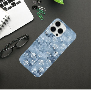 Elegant Fleur-de-Lis -  Blauw Frans iPhone 16 Pro Max Hoesje