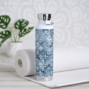 Elegant Fleur-de-Lis - Blauw Frans Waterfles