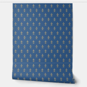 Elegant Fleur de Lis Frans Goud Behang