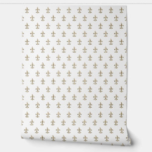 Elegant Fleur de Lis Frans Goud Behang