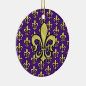 Elegant Fleur de Lis Ontwerp Ornament (Rechts)