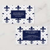 Elegant Fleur-de-lis Visitekaartje (Voorkant / Achterkant)