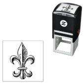 Elegant  Fleur de Lis Zelfinktende Stempel (In situ)