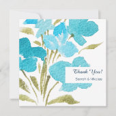 Elégant Fleur sauvage aquarelle Carte de remerciem (Devant)