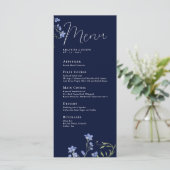 Elégant Fleur sauvage aquarelle Détails Menus (Debout devant)