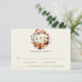 Élégant Fleur sauvage Automne - Cartes RSVP de Mar (Debout devant)