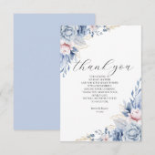 élégant Fleur sauvage Baby shower Boho Merci (Devant / Derrière)