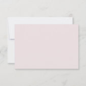 Elégant Fleur sauvage Blush Wedding Carte RSVP (Dos)