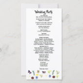 Élégant Fleur sauvage Boho White Wedding Programme (Dos)