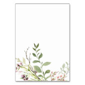 Elégant Fleur sauvage de calligraphie Carte Numéro (Dos)