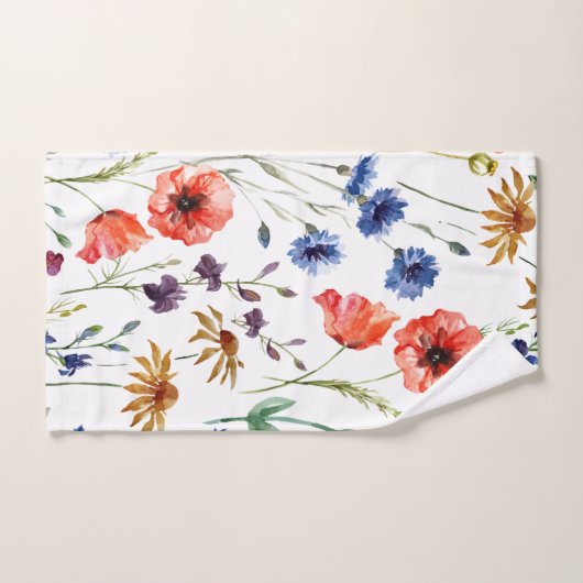 Élégant Fleur sauvage floral Boho (Serviette à main)