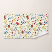 Élégant Fleur sauvage moderne sur blanc (Serviette à main)