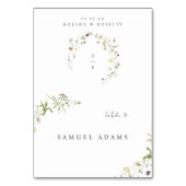 Elégant Fleur sauvage Rustic Boho Pladable Carte P (Par défaut)