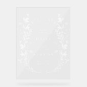 Elégant Fleur sauvage Silhouette Mariage Bienvenue (Recto)