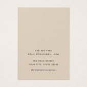 Élégant Fleur sauvage simple Elevage Carte d'affic (Dos)