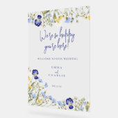 Élégant fleur sauvage Welcome Boho Mariage (Angle)