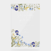 Élégant fleur sauvage Welcome Boho Mariage (Recto)