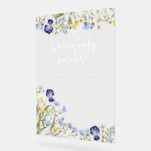 Élégant fleur sauvage Welcome Boho Mariage (Angle)