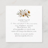 Élégant fleuriste Carte de visite Floriculturiste (Dos)