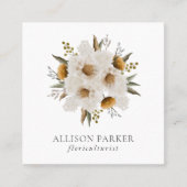 Élégant fleuriste Carte de visite Floriculturiste (Devant)