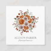 Élégant fleuriste Carte de visite Floriculturiste (Devant)